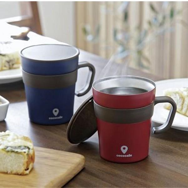 マグカップ おしゃれ ステンレス 真空二重構造 保温 保冷 蓋付き 取手付き 250ml ステンレスマグ ココカフェ A アイリストップマート 通販 Yahoo ショッピング