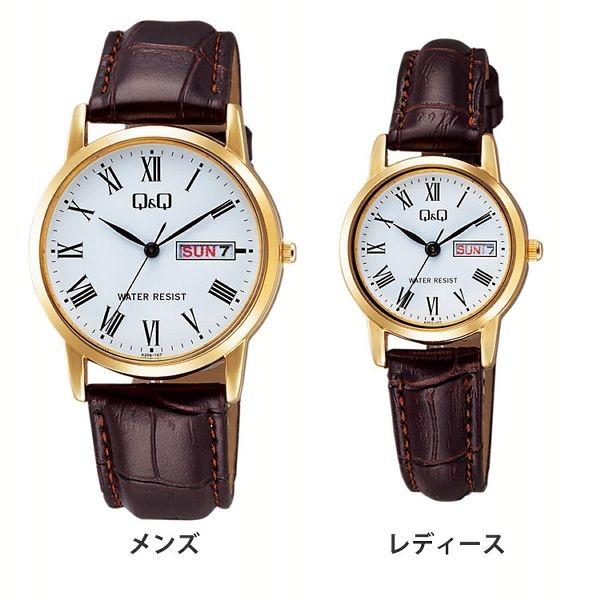 腕時計 メンズ レディース シチズン キューアンドキュー Q Q 腕時計 アナログ 日付 曜日 革ベルト ゴールド ブラウン 06 107 D B f ゴルフ通販 仙台ゴルフアカデミー 通販 Yahoo ショッピング