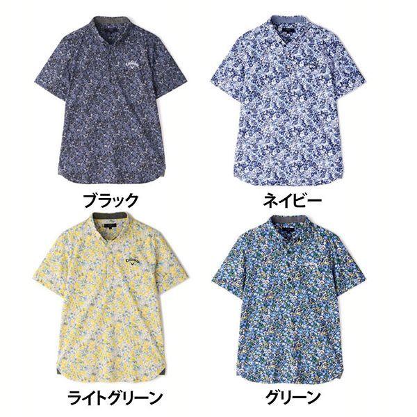 ゴルフウェア メンズ シャツ 半袖 夏 春 キャロウェイ メンズウェア 半袖シャツ 壁画タッチ花柄プリントカノコ 241 キャロウェイゴルフ ゴルフ通販 仙台ゴルフアカデミー 通販 Paypayモール