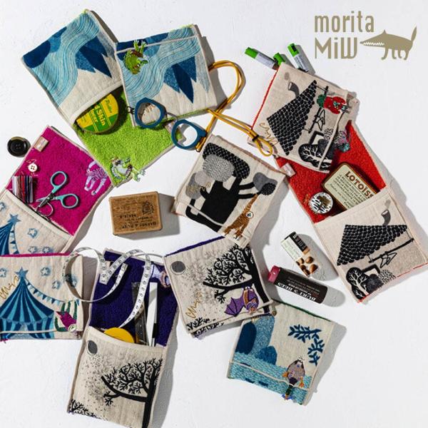 森田MiW ハンカチ ポーチ moritaMiW ポーチハンカチ 約12×12cm 楠橋紋織 moritaMiw 内祝い ギフト プレゼント 母の日 2026