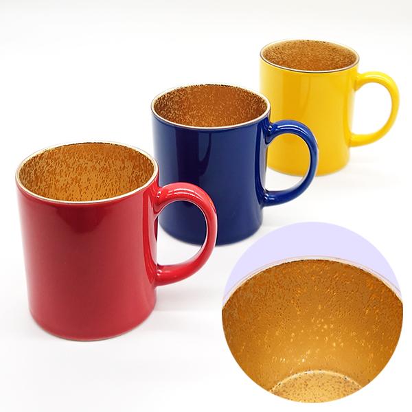 波佐見焼 長寿 マグカップ 還暦 喜寿 古稀 米寿 赤 紺 黄色 金 陶器 和