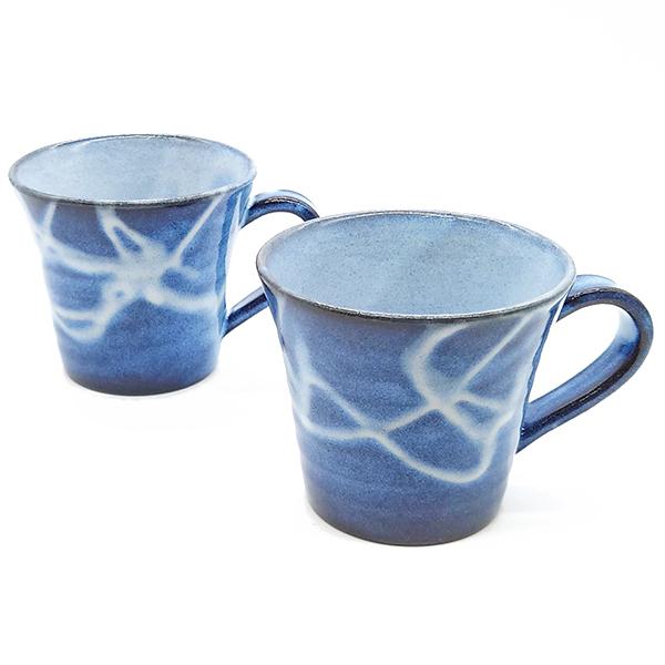 手作り藍釉マグカップ 手作り藍釉マグカップ 手作り藍釉マグカップ