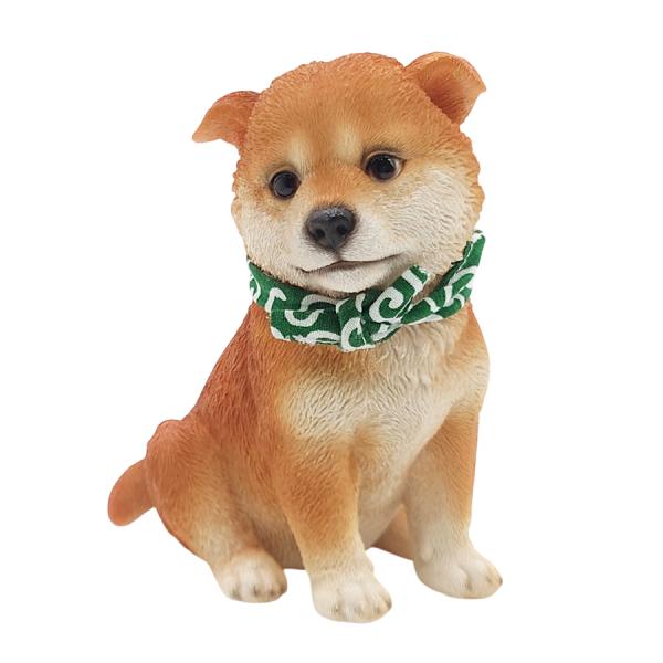 犬 置物 豆柴犬 おすわり シバ犬 柴犬 玄関 小さい かわいい インテリア 雑貨 置き物 オブジェ ガーデン 庭 レジン