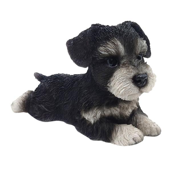 犬 置物 シュナウザー リラックス 玄関 小さい かわいい インテリア 雑貨 置き物 オブジェ ガーデン 庭 レジン