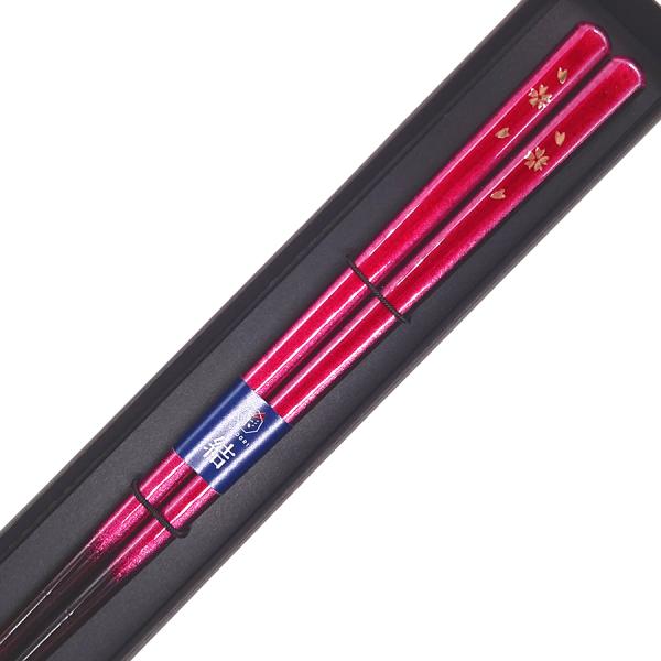 箸 木製 沈丁花 赤 おしゃれ 日本製 箸 木製 若狭塗 ギフト 御祝い 記念品