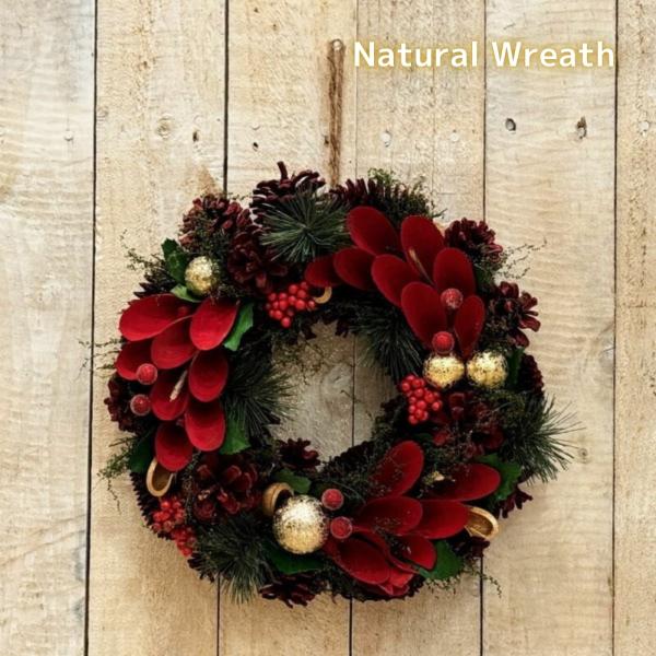 商品名: 南貿易 ナチュラルリース HJ44145-30 クリスマス リース 玄関 おしゃれ インテリア-商品説明-「ヴィンテージでノスタルジックな コレクション」華やかに彩るクリスマス定番のリースローズが特徴的なデザインです。赤と緑の組み...