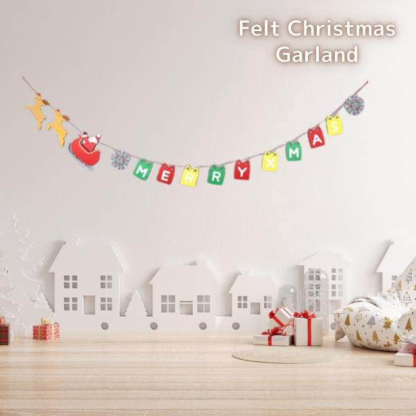 商品名: 南貿易 フェルトクリスマスガーランド SD37589 クリスマス メール便対応 ガーランド クリスマス飾り おしゃれ かわいい インテリア クリスマスツリー 装飾-商品説明-フェルトクリスマスガーランド　SD37589クリスマス気...