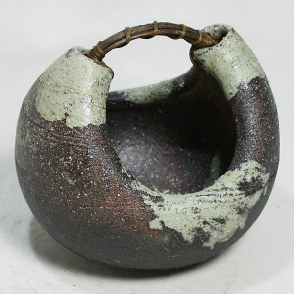 信楽焼 陶器 花入れ 古陶つる渡し花器 花瓶 彩り屋 : 彩り屋 - 通販