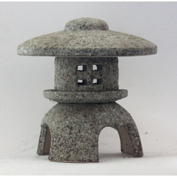 古信楽 丸雪見灯籠 10号信楽焼 陶器 置物 燈籠 プレゼント 贈り物