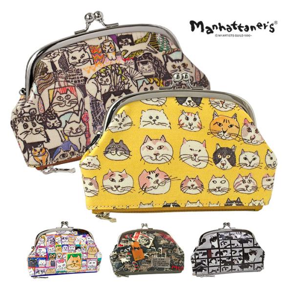Manhattaner's マンハッタナーズ がま口 小銭入れ L 財布 マルチ Manhattaner's マンハッタナーズ がま口 小銭入れ L 財布 マルチ