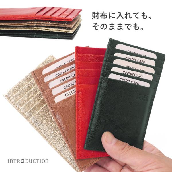カードケース 極薄 長財布に入れる 本革 日本製 Introduction イントロダクション 1702-141 60サイズ プレケア特典 1年保証