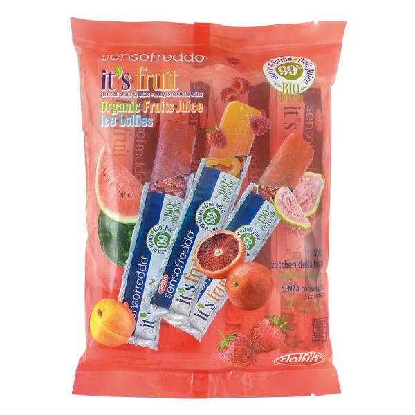 オーガニックフルーツウォーターアイスバー(レッド)　400ml(40ml×10本)　Wismettacフーズ