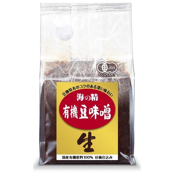 原材料：有機大豆(北海道・青森・宮城・熊本県)、食塩(海の精)形状：袋内容量：700g開封前賞味期間：常温で1年海の精※メーカー欠品の場合はお時間を要します。※ご注文内容によって万が一100サイズの段ボールに収まらない場合や梱包個数が複数に...