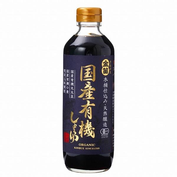 金笛 国産有機しょうゆ 600ml 笛木醤油