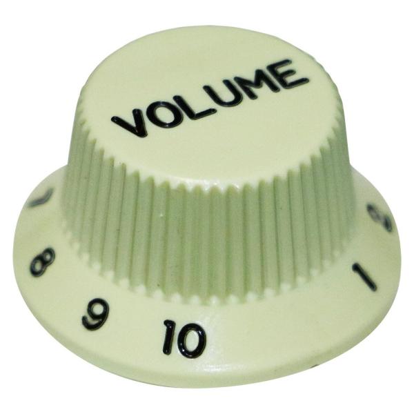 STタイプノブ ボリュームミリサイズプッシュマウントカラー：ミントグリーンブラック文字