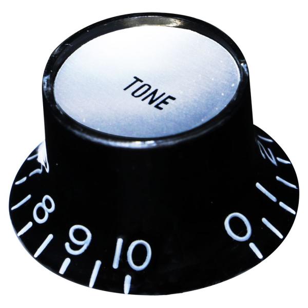 ハットノブ トーンインチサイズプッシュマウントカラー：ブラックシルバーキャップ