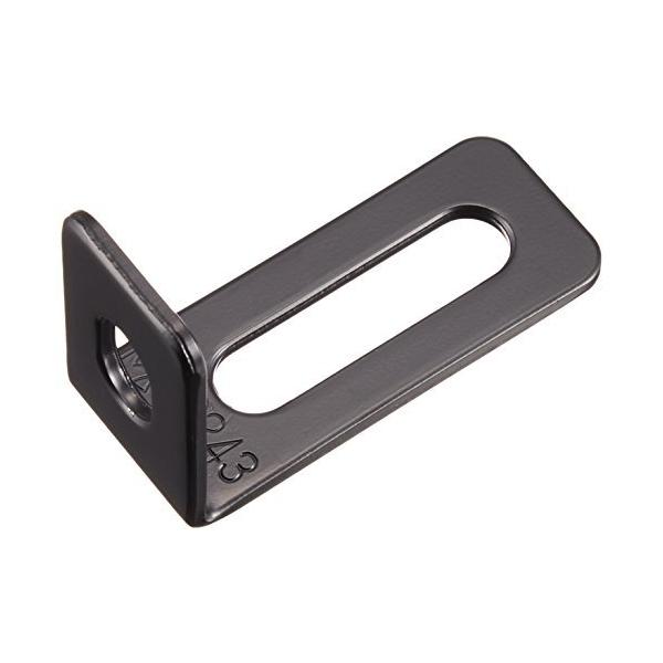 取付金具(L型) 黒 穴径10mm 25×65×35mm  [ エーモン(amon) G243 ]