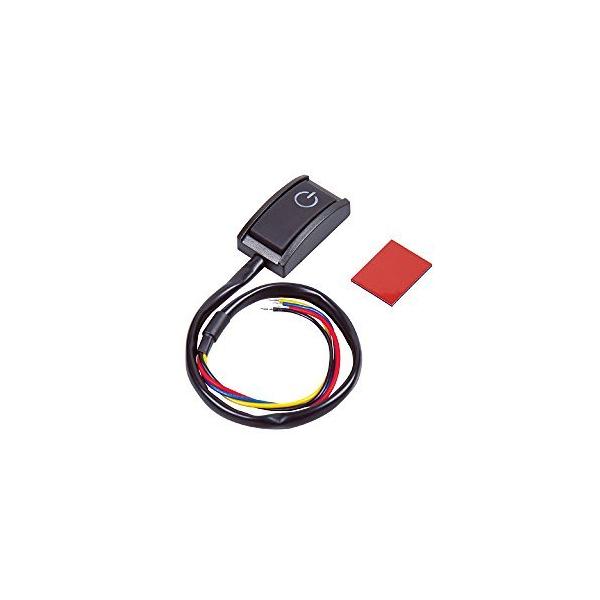 貼り付けプッシュスイッチ ON-OFF DC12V・200mA 発光色:ホワイト [ エーモン(amon) 3225 ]