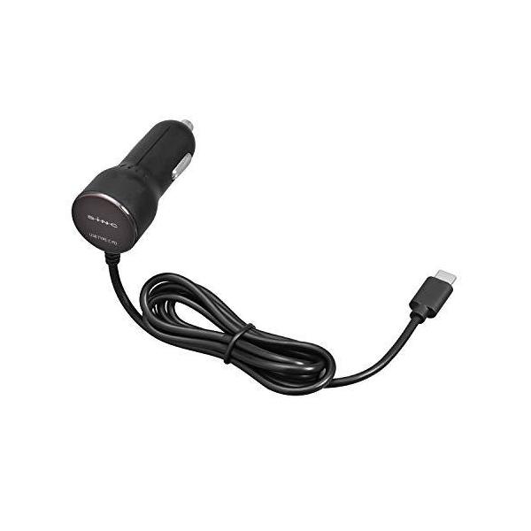 製品サイズ:H28mm × W28mm × D69mm仕様：ブラック/USBType-CブルーLED車載用電源●車のアクセサリーソケット電源から充電を行うことができる、スマートフォン/タブレット 用急速充電器です。（USB Type-C充電...