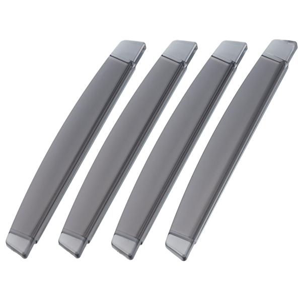 スモークタイプの軟質素材でキズを防止挟み込みタイプで簡単取付け両面テープ貼付け（4個1セット）