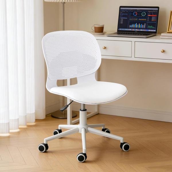 爆買 チェア メッシュ コンパクト 通気性 360°回転 人間工学 肘なし 腰サポートバー PUレザー パソコンチェア テレワーク 頑丈 仕事 在宅勤務 組立簡単