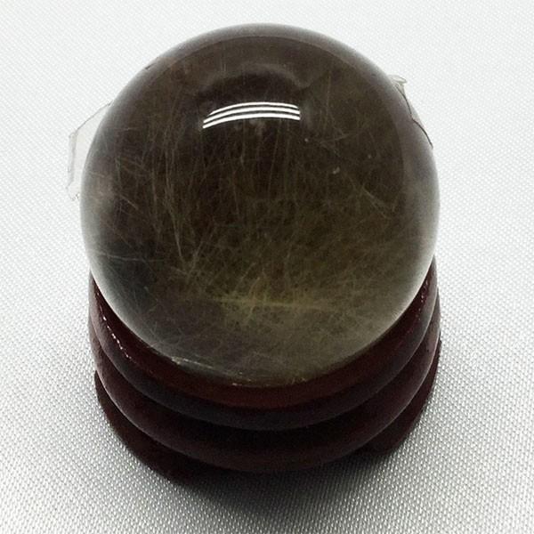 ルチルクォーツ 27ｍｍ 突鉱 飾り石 台 付き 内包物 インクルージョン 天然 丸玉 金運 財運 勝負運 宝石 Tokmal 0018 色石工房 通販 Yahoo ショッピング