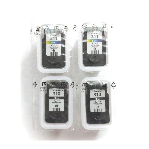純正品 CANON FINEカートリッジ BC-310(ブラック) 2個 BC-311(3色カラー)2個　箱なしアウトレット