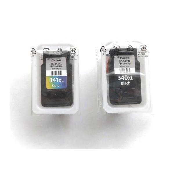 純正品　CANON FINEカートリッジ BC-340XL(大容量ブラック) + BC-341XL(大容量3色カラー)セット　箱なしアウトレット