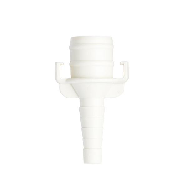 キャップのシリーズの製品を一般的な蓄尿袋（ホリスター ベットサイド・ドレンバッグなど）に接続する際に使用するコネクターです。ロック式接続でひねるだけで確実にロック。固定の手間と外れるリスクを軽減。【仕様】包装単位：5個入/袋※排泄物の性状に...