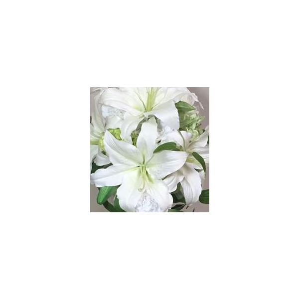 激安 激安セール高評価 ウエディングブーケ ブートニア ブートニア セット セット カサブランカ メイン キャスケードブーケ 白 バラ カサブランカ バラ アートフラワー