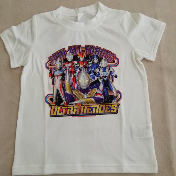 ウルトラヒーローズ  　半袖Tシャツ　TR8840　ホワイト　110cm/120cm　ウルトラマンルーブ・タイガ・ジード・トリガー・Zゼット