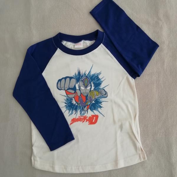 ウルトラマンデッカー　ウルトラヒーローズ　 薄手長袖Tシャツ　FR9145　ラグラン　ブルー　110cm/120cm　