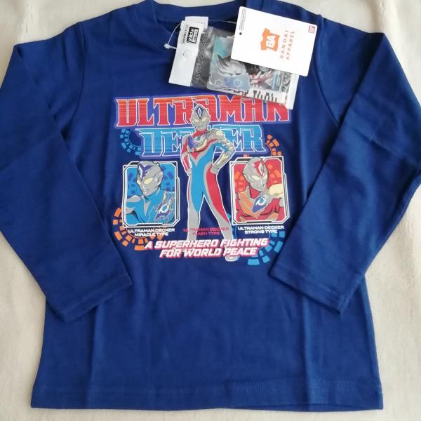 ウルトラマンデッカー　ウルトラヒーローズ　 薄手長袖Tシャツ　FR9117　ブルー　110cm/120cm　