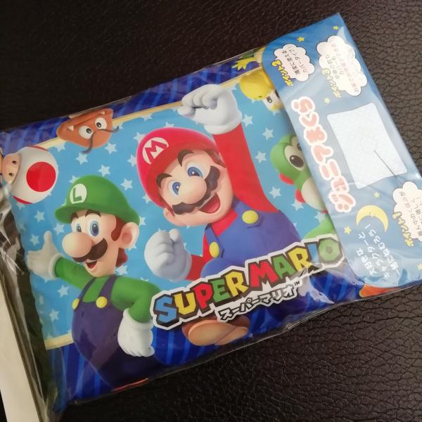 丸眞 キッズ　転写プリント ジュニア枕  任天堂 　スーパーマリオ 　H28×W39cm/ マリオ レッツドリーム