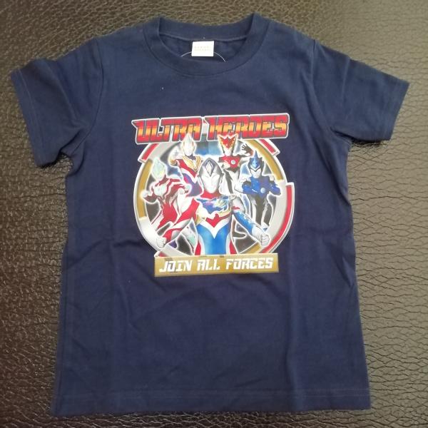 ウルトラマンデッカー　ウルトラヒーローズ  　綿100％　半袖Tシャツ SR8804　ネイビー　110cm/120cm