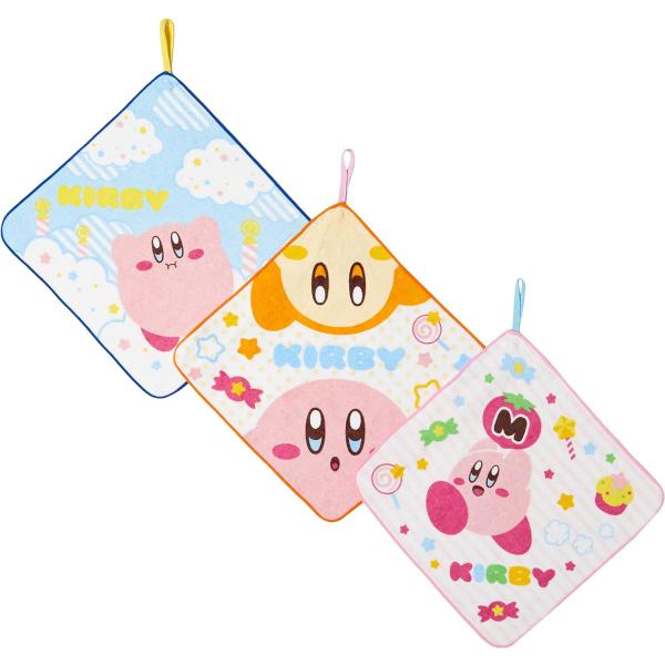 丸眞 ループタオル 3枚組 星のカービィ わくわくカービィ キャラクター 入園入学グッズ 入園入学準備 保育園 幼稚園 小学校 男の子 女の子