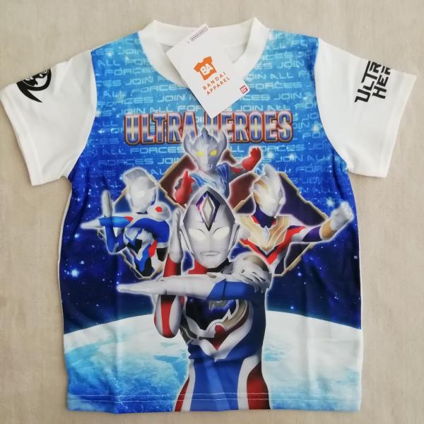 ウルトラヒーローズ  　半袖Tシャツ　SR8805　ホワイト　110cm/120cm　ウルトラマンゼット・タイガ・トリガー・デッカー
