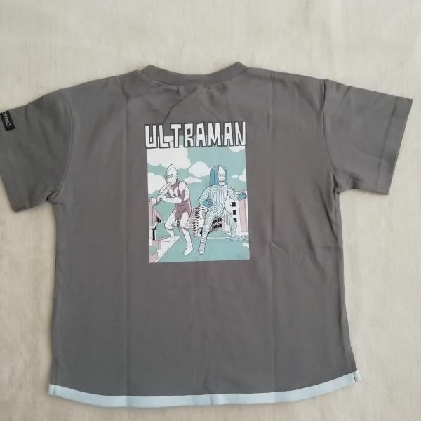 バックプリント　ウルトラヒーローズ  　半袖Tシャツ　SR8807　チャコール　110cm/120cm　