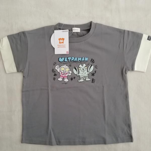 綿100％　ウルトラヒーローズ  　半袖Tシャツ　SR8808　チャコール　110cm/120cm　