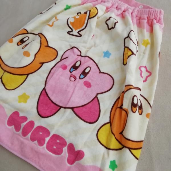 丸眞 綿100％　任天堂 星のカービィ 60cm丈 巻きタオル ラップタオル くいしんぼうカービィとフレンズ 60×110cm　巻きバスタオル ラップ巻きバスタオル　