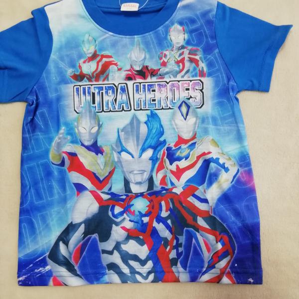 ウルトラヒーローズ  　ウルトラマンブレーザー　半袖Tシャツ　TR8818　ブルー　110cm/120cm　デッカー、トリガー、エックス、ジード、
