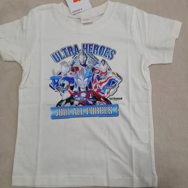 ウルトラヒーローズ  　ウルトラマンブレーザー　半袖Tシャツ　TR8850　アイボリー　110cm/120cm　デッカー、トリガー、Z