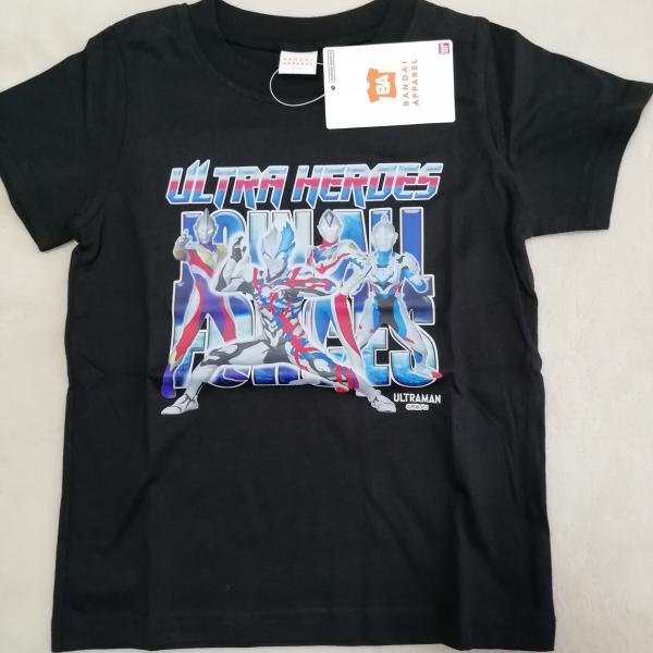 ウルトラヒーローズ  　ウルトラマンブレーザー　半袖Tシャツ　TR8849　ブラック　110cm/120cm　デッカー、トリガー、Z