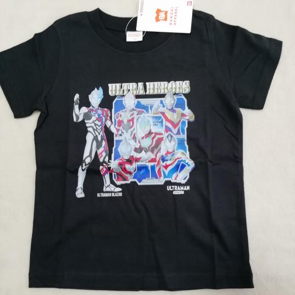 ウルトラヒーローズ  　ウルトラマンブレーザー　半袖Tシャツ　TR8851　ブラック　110cm/120cm　デッカー、トリガー、X、ジード、ギンガ