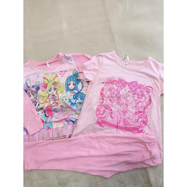定価3,630円　キミとアイドルプリキュア♪ 天竺薄手　光る2TOPSパジャマ  裾フリル【2781516】ピンク
