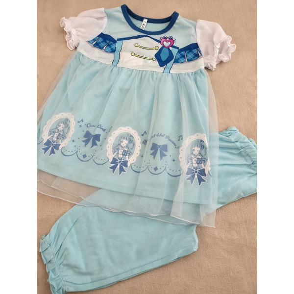 [バンダイ]キミとアイドルプリキュア　半袖なりきりパジャマ 変身パジャマ ルームウェア サックス