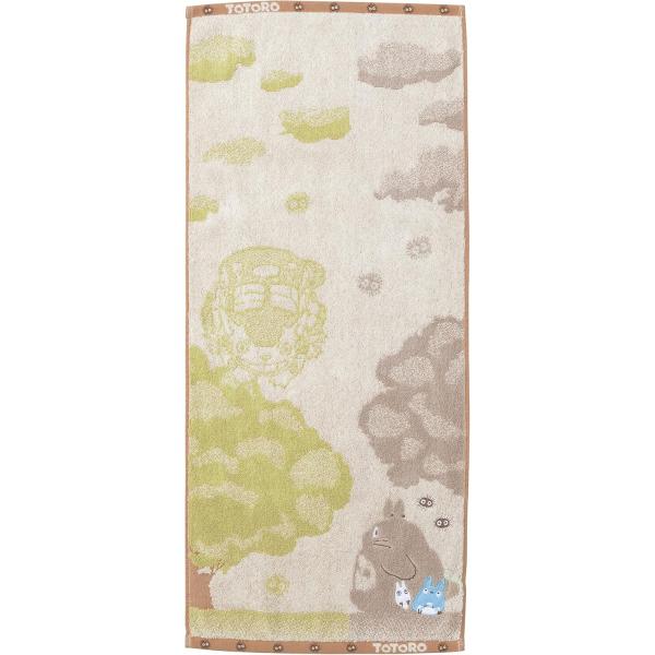 丸眞 フェイスタオル ジブリ となりのトトロ 約34×80cm 木陰のトトロ オーガニックコットン使用 綿100%