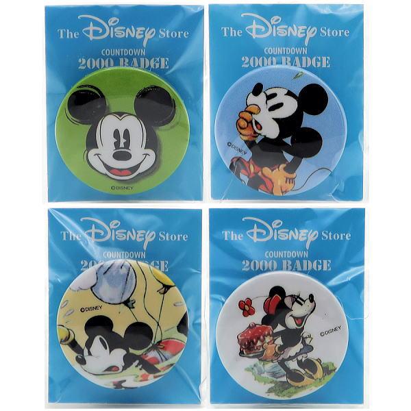 Disney（ディズニー） ミッキー＆ミニー 2000年カウントダウン缶バッジ