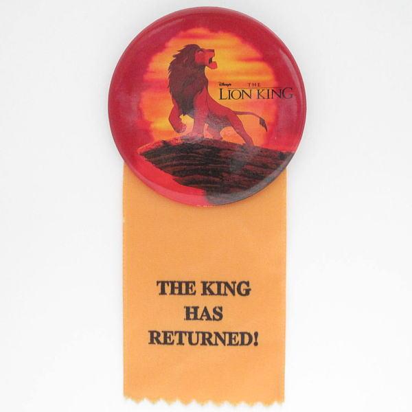 ディズニー ライオンキング リボン付き缶バッジ キングが帰ってきた Usa Bg016 イズクラブyahoo ショップ 通販 Yahoo ショッピング