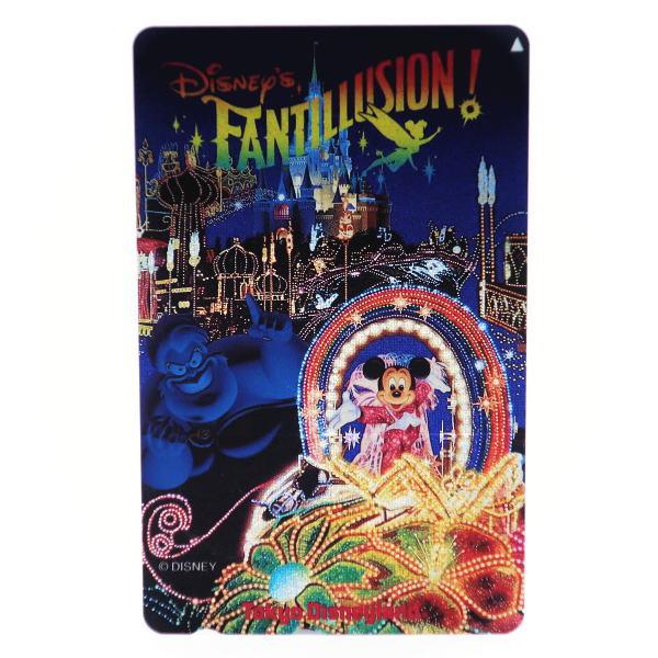 TDLファンティリュージョンテレホンカード東京ディズニーランド1995年7月21日-2001年5月15日テレホンカード50度数台紙なし　未使用ファンティリュージョンは1995年7月21日から2001年5月15日まで行われた夜のパレードです。